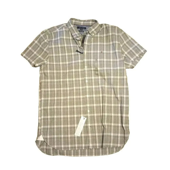 Tommy Hilfiger Other - Tommy Hilfiger Men’s Sz XXL Short Sleeve Shirt Th Flex‎ Slim Fit Stretch Plaid